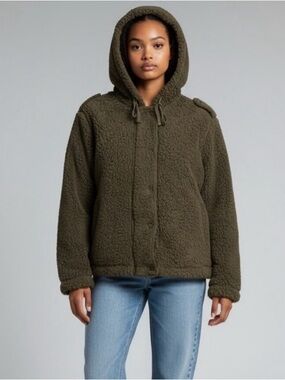 Perch by Blu Pepper 1x Sherpa Zipper Button Hoodie